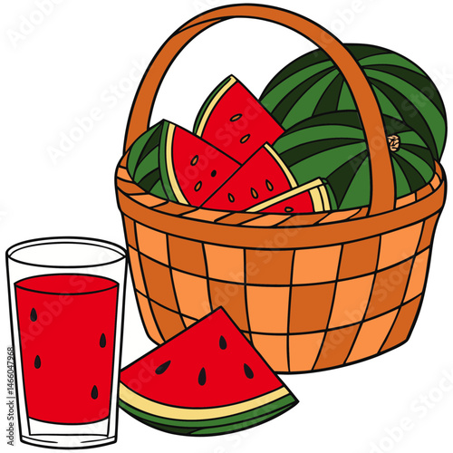 juice melon with watermelon vactor