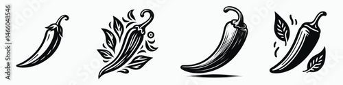 The Chili Pepper. Symbol Vector Clip art. Spicy capsicum a burning culinary additive for vibrant flavor enhancement.