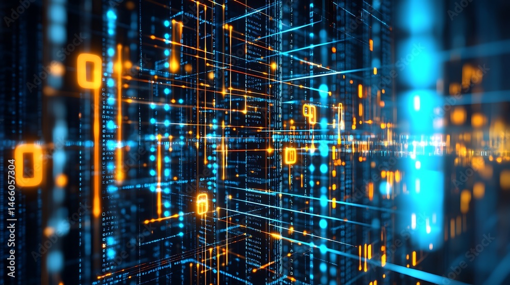 Fototapeta premium Digital network structure