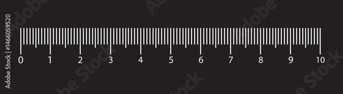 Markup for rulers. Measuring scale. Black Vector illustration or template isolated on white background
