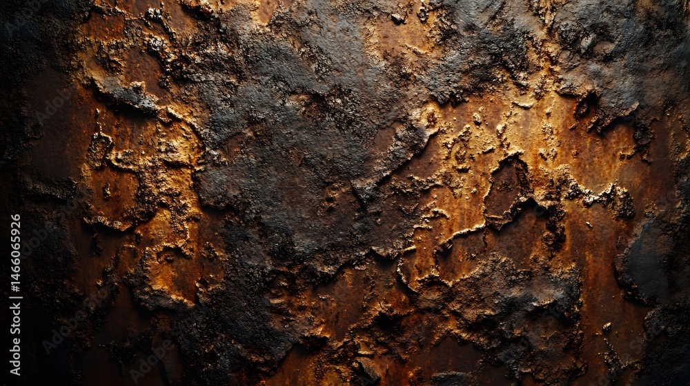 custom made wallpaper toronto digitalIron Rusting: A time-lapse depiction of iron rusting, with detailed textures of oxidation and the transformation from shiny metal to a rusty surface. 

