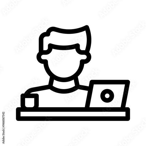 freelancer line icon