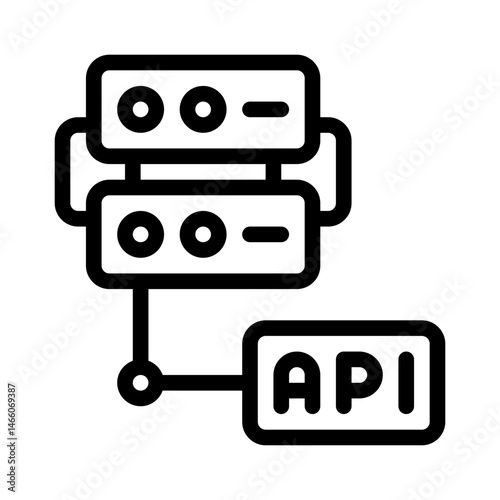 API server line icon