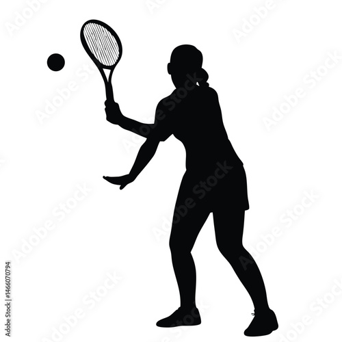 Tennis player silhouette female