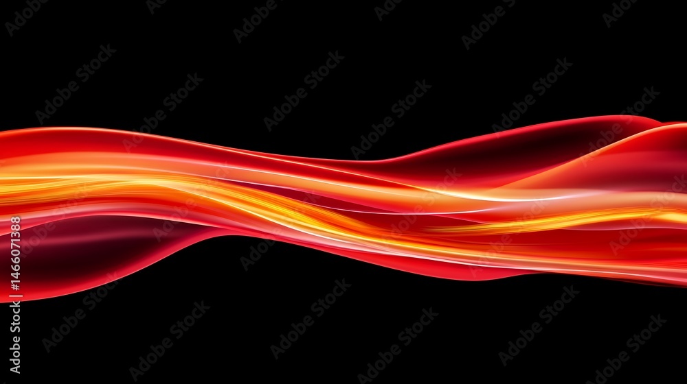 Obraz premium Abstract fiery ribbon
