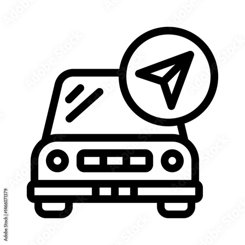 ride share line icon