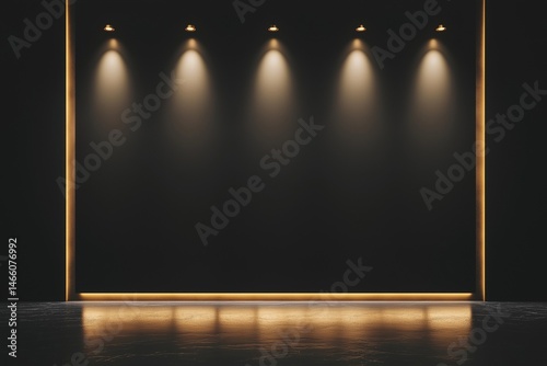 empty stage with spotlight