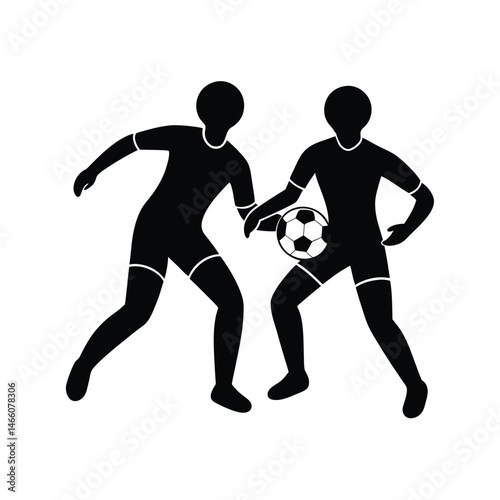 Vector Icon of Two Football Players