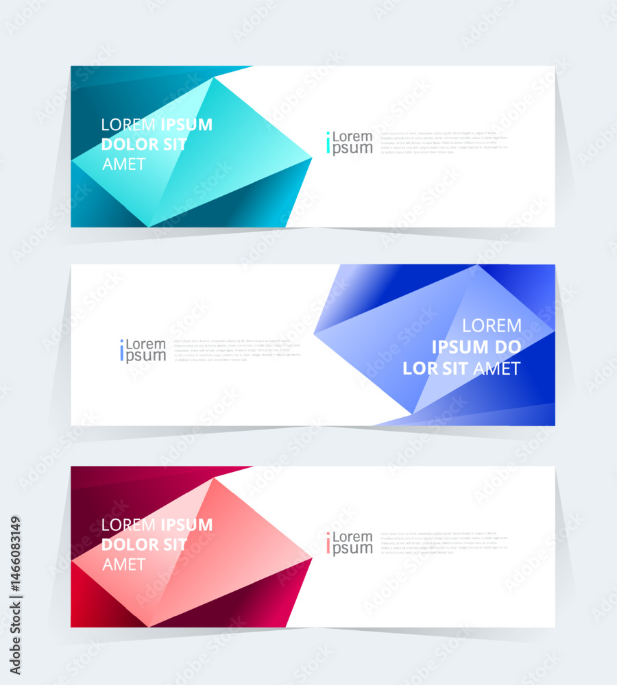 Fototapeta premium Geometric banner design with Vector presentation template.