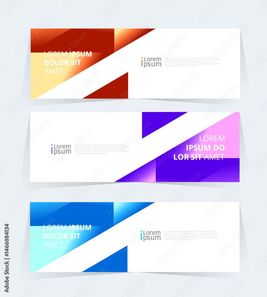 Geometric banner design with Vector presentation template. Geometric banner design with Vector presentation template.
