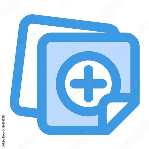 Simple icon representing medical records, suitable for healthcare websites, apps, or health-related content.