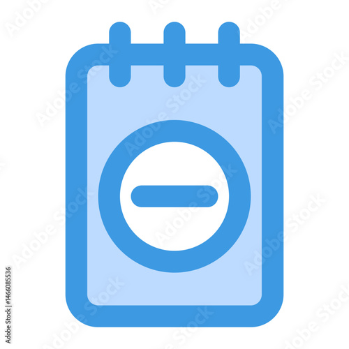 Flat icon of a calendar featuring a prohibited sign, suitable for time management and safety applications.