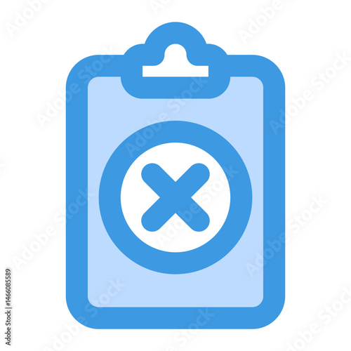 Simple icon representing error or rejection, suitable for interfaces, alerts, or error messaging.
