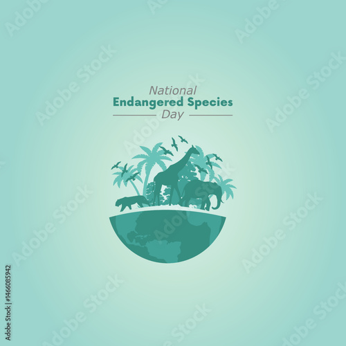 vector graphic of Endangered Species Day ideal for Endangered Species Day celebration