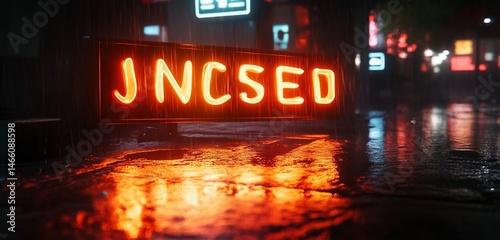 neon sign in a restaurant