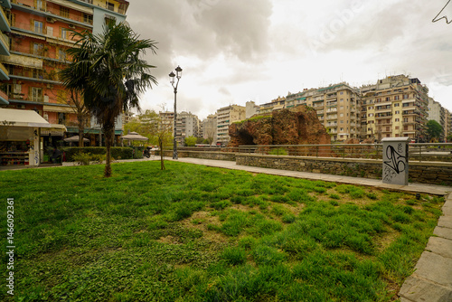 Fototapeta Naklejka Na Ścianę i Meble -  Gounari pedestrian street in Thessaloniki