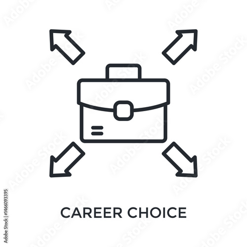 Career Choice Icon Outline Style. Vector Illustration For Graphic Design