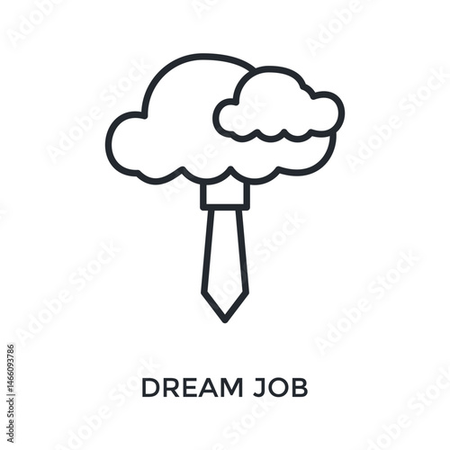 Dream Job Icon Outline Style. Vector Illustration For Graphic Design
