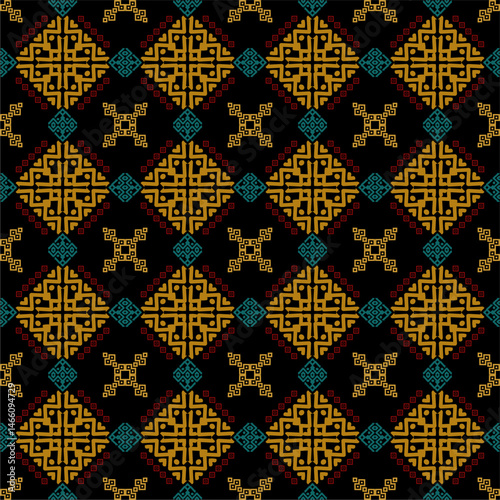 Beautiful ethnic fabric patterns designed to inspire your creative activities, vector backgrounds.