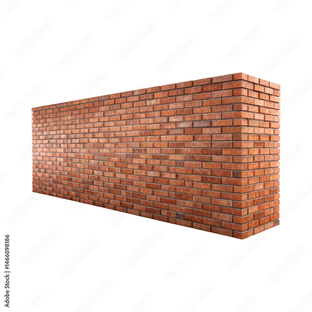 constructed brick wall showcasing rich red and brown tones brick wall featuring a seamless arrangement of textured bricks, perfect for urban and residential aesthetics transparent background
