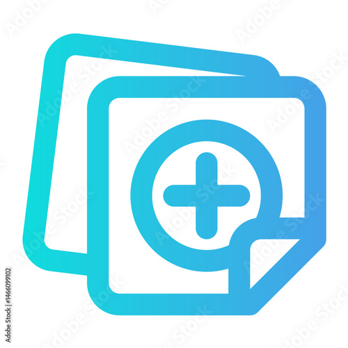 Simple icon representing medical records, suitable for healthcare websites, apps, or health-related content.