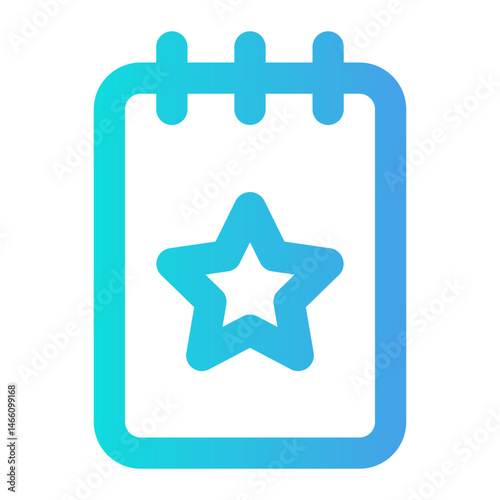 Simple icon of a star badge on a calendar, suitable for reward, achievement, or event highlighting in digital interfaces.
