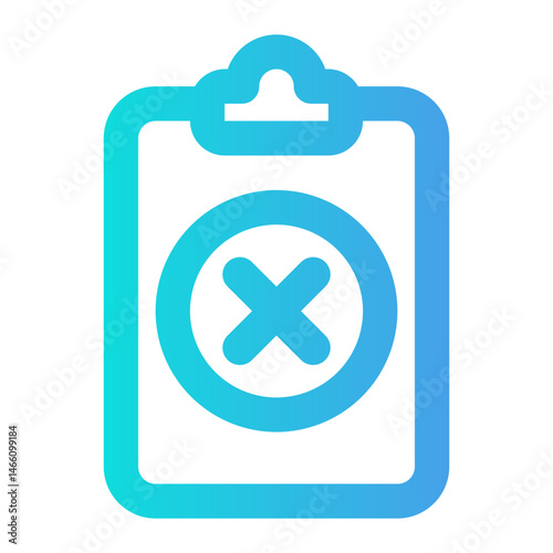 Simple icon representing error or rejection, suitable for interfaces, alerts, or error messaging.