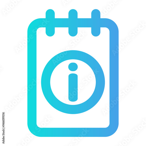 Simple digital icon representing information, suitable for tech, support, or helpdesk applications.