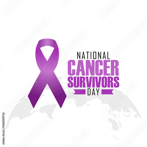 vector graphic of National Cancer Survivors Day ideal for National Cancer Survivors Day celebration