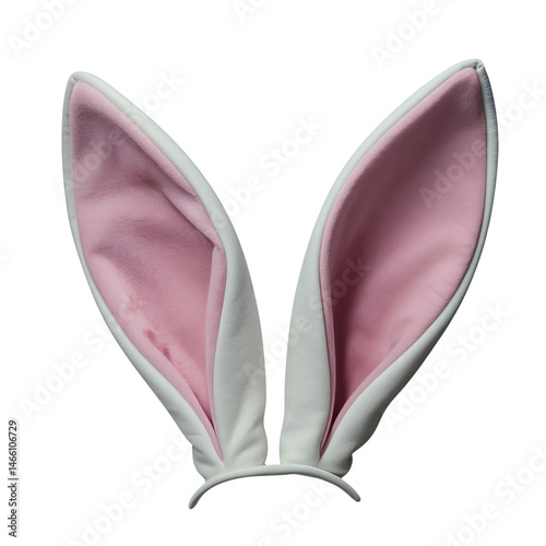 Elegant White Rabbit Ears with Soft Pink Hues
