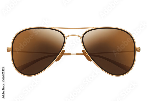 Stylish Golden Frame Sunglasses with Reflective Lenses
