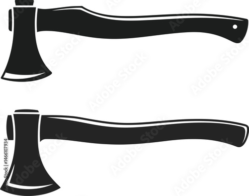 A Silhouette axe vector illustration