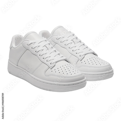 Minimalist White Sneakers on Clean Background