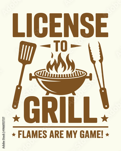 BBQ T-Shirt Design Vector, Vector t-shirt design template., Berbicue Grill t-shirt Design
