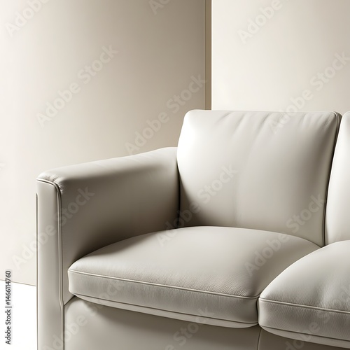 white leather armchair