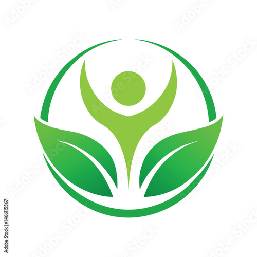 Wellness and Health Symbol with White Background