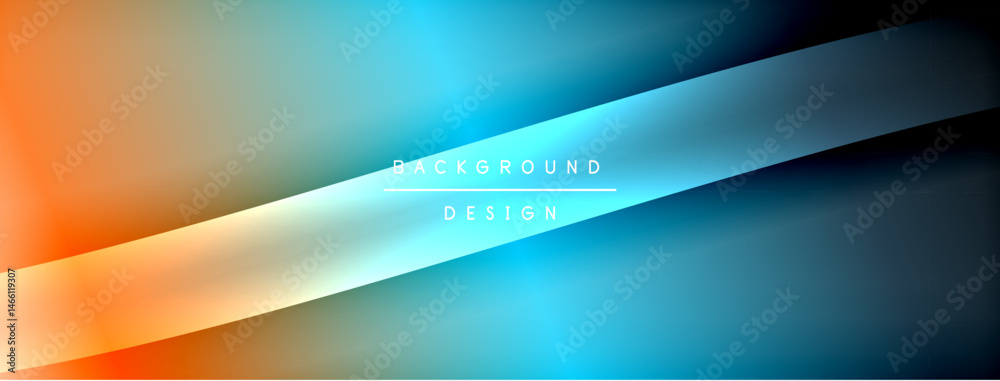 Fototapeta premium Abstract background features flowing orange, blue gradients. Smooth lines create dynamic visual effect. Modern design element.