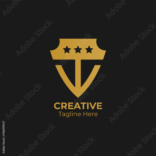 Free Download Letter VT shield luxury designs. Initials letter VT shield logo inspiration.  - GFXLoad