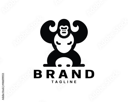 Bold mighty gorilla logo icon for branding use