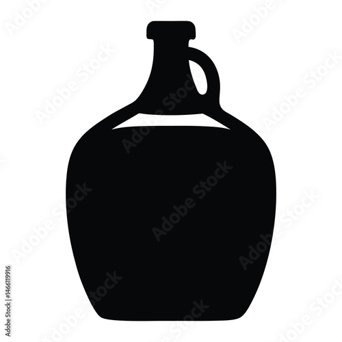 apple cider vector silhouette icon, black and white illustration of drinks.