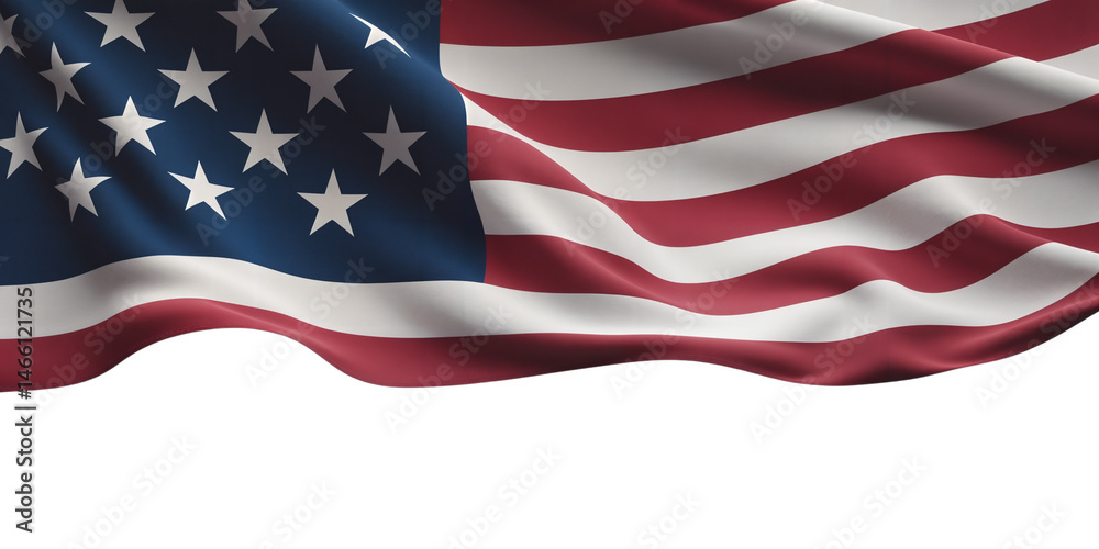 Obraz premium Waving American Flag Symbolizing Freedom and Patriotism