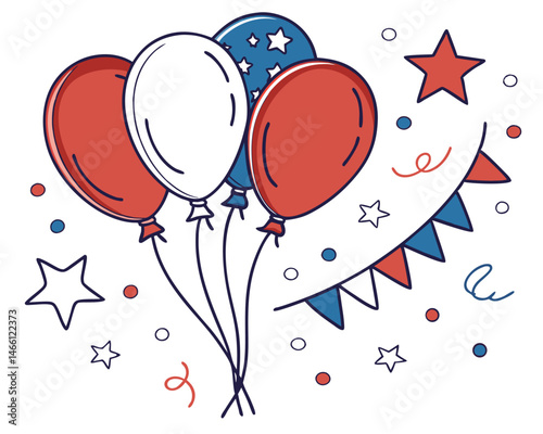 happy birthday card with balloons, Colorful Balloons and Stars Vector Illustration for Celebration and Party Events