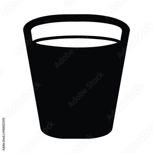 chai latte vector silhouette icon, black and white illustration of drinks.