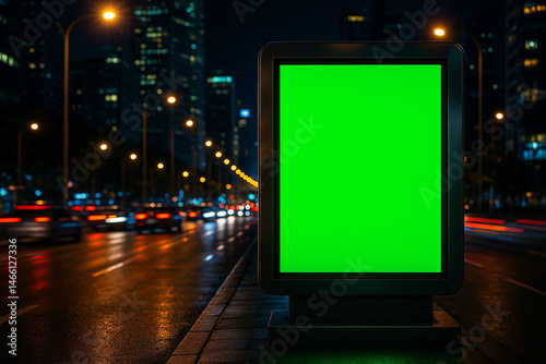sign board on the road in the night scene