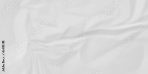 White crumple obsolete billboard rumple. wrinkle ripped creased white crumple aged closeup craft document grunge recycling paper background.	

