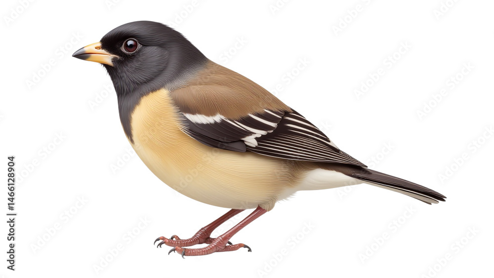 Obraz premium Vibrant Songbird Perched on Branch Nature Photography for Marketing Campaigns Corporate Branding Website Hero Image UI Mockup Backdrop