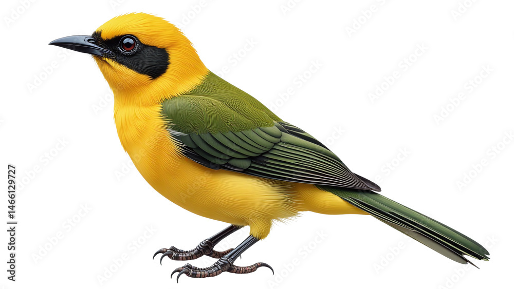Fototapeta premium Detailed Tanager Clipart, isolated on a white background.