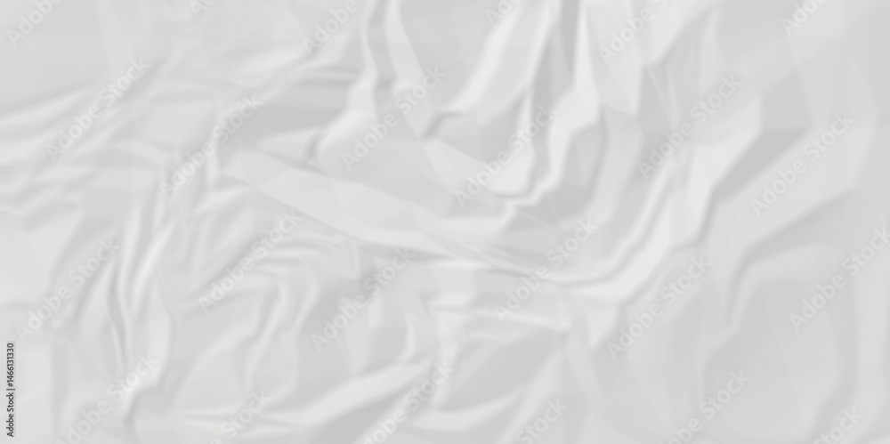 Obraz premium White crumple obsolete billboard rumple. wrinkle ripped creased white crumple aged closeup craft document grunge recycling paper background.