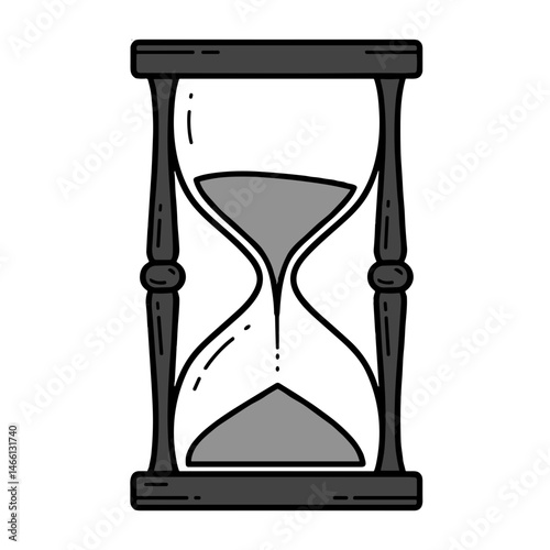 Hourglass illustration representing the passage of time  