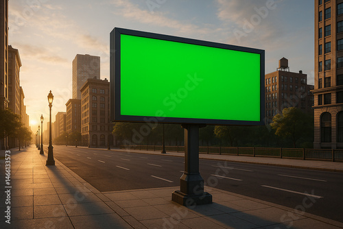 blank billboard in the city